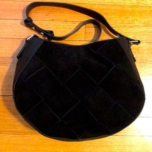 Treasure & Bond black Suede Harley Leather Hobo